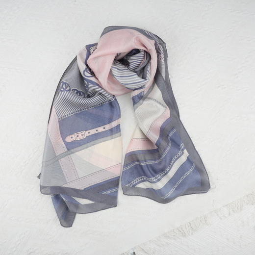 法国品牌renoma(出口韩国）优雅通勤必备桑蚕丝长款围巾轻盈透气四季百搭 商品图1