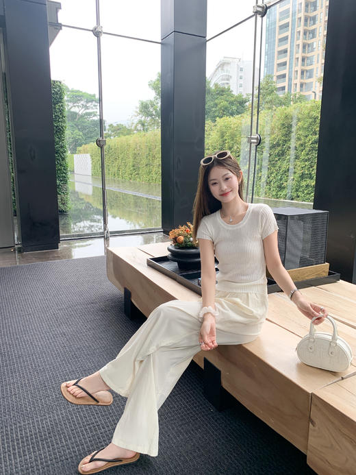 <曾小咸推荐>现货秒杀！微信超特价！2色短款短袖针织衫 日常119.99 立减60 秒杀59.99！ 商品图7