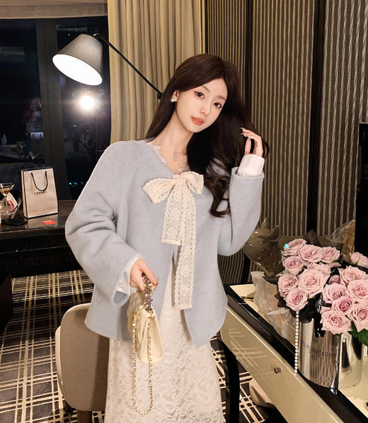 张心子【高分姐姐】秋冬温柔风蕾丝半身裙 U2510037 商品图5