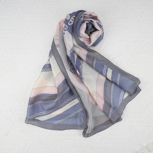 法国品牌renoma(出口韩国）优雅通勤必备桑蚕丝长款围巾轻盈透气四季百搭 商品图2