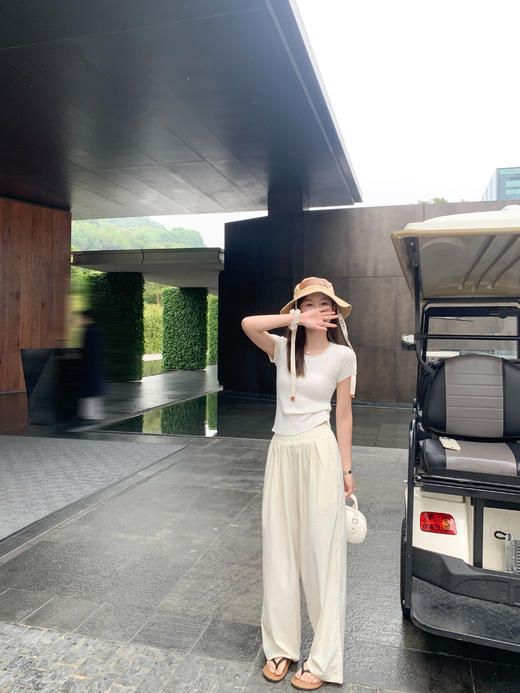 <曾小咸推荐>现货秒杀！微信超特价！2色短款短袖针织衫 日常119.99 立减60 秒杀59.99！ 商品图5