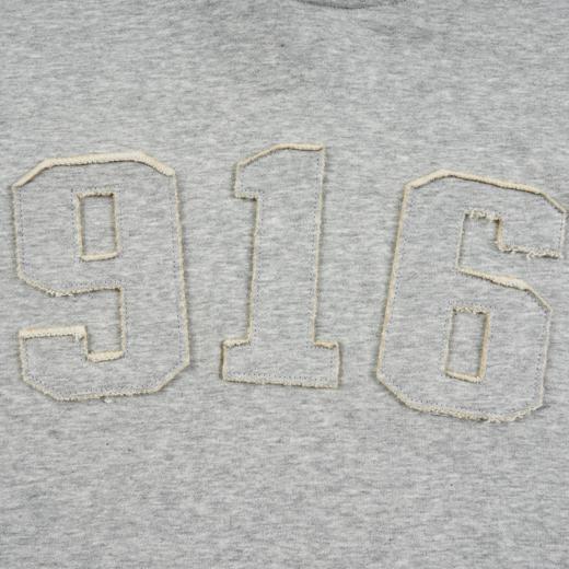 GOODBAI 916 胸口大logo贴布绣连帽纹理面料毛边oversize长袖卫衣 商品图3