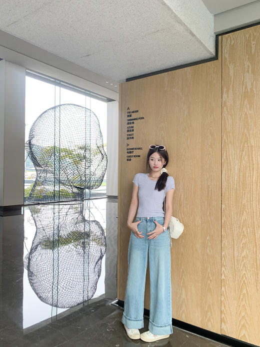 <曾小咸推荐>现货秒杀！微信超特价！2色短款短袖针织衫 日常119.99 立减60 秒杀59.99！ 商品图14