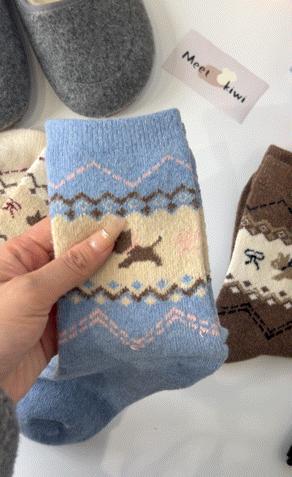 【家居百货】到手6双！费而岛小狗又出新品啦！又又又要自留了【Cboe Kndad复古小狗袜】omg！配色美呆了超好看 商品图3