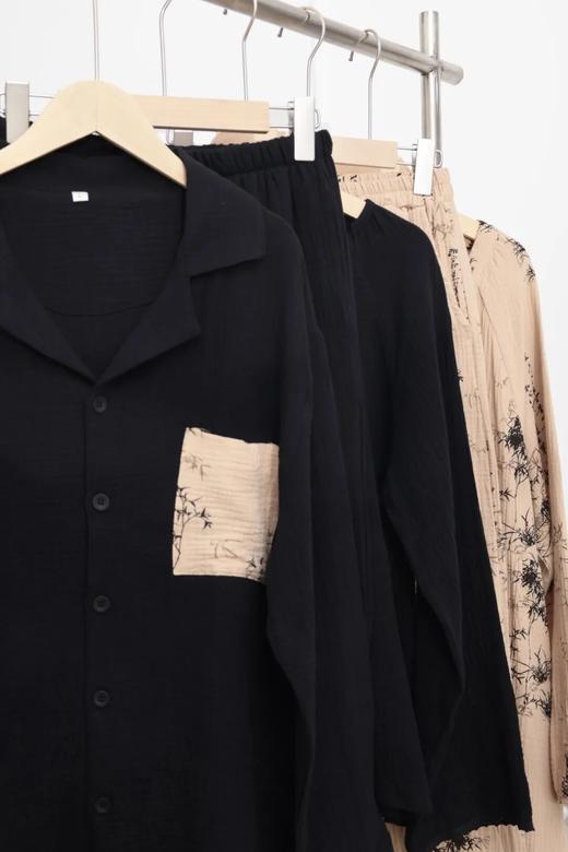 岚束国风素雅情侣家居服套装｜国风优雅，宽松版型不挑身材（3-7天发货） 商品图1