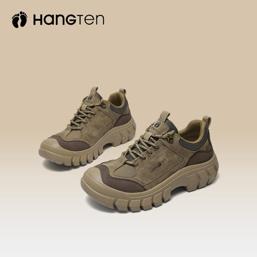 HANGTEN欢腾户外登山鞋女新款厚底防滑徒步潮流百搭户外真皮登山鞋F5213008AD
 商品图3