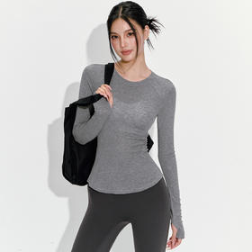 跃牌【周游世界】秋冬新款瑜伽服女高级感羊毛运动长袖上衣TP0935