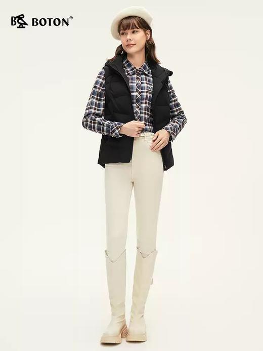 波顿女士春秋冬 格纹衬衫 舒挺随搭 合身磨毛翻领长袖款LS020324 商品图3