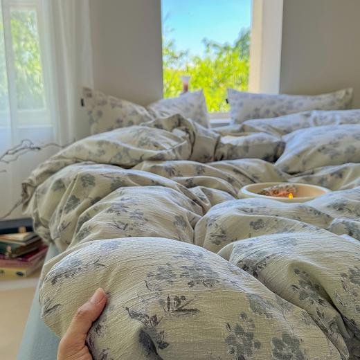 【YW】无忧购【甄选】复古风亚麻皱皱纱四件套提花床单被套（截单后3-5天发货) 商品图6