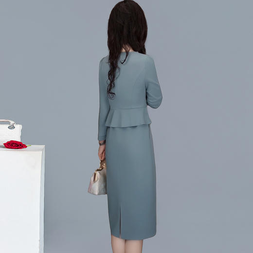 QYM 99H228-Y连衣裙气质洋气假两件包臀裙 商品图2