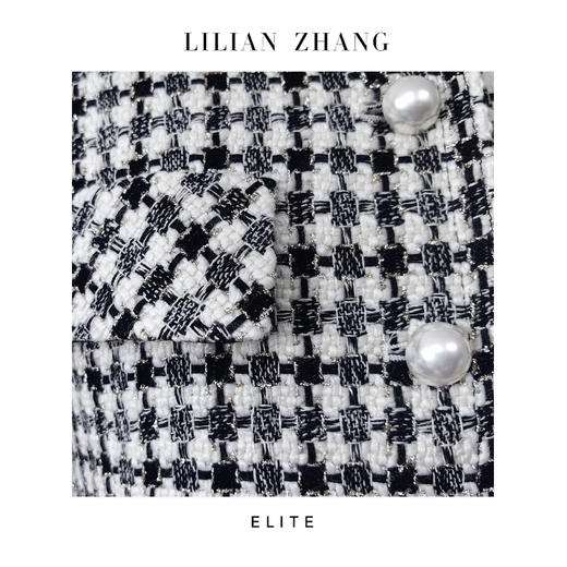 静奢风都市摩登—千鸟知奢—羊毛千鸟格立领收腰A摆长款大衣2506004 商品图2