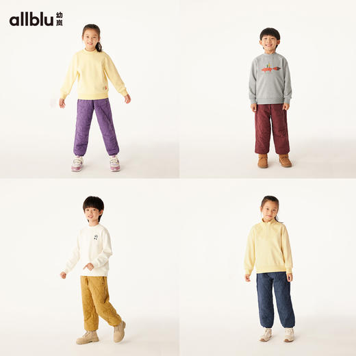 【粉丝专属】allblu幼岚风雨雪【绗棉裤】儿童长裤男女童24冬新款防风夹棉保暖 商品图2