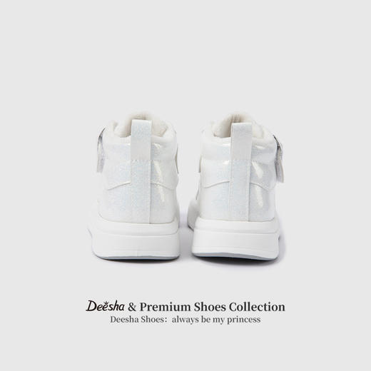 笛莎Deesha 女童童鞋2025冬季新款加绒高帮板鞋 商品图4