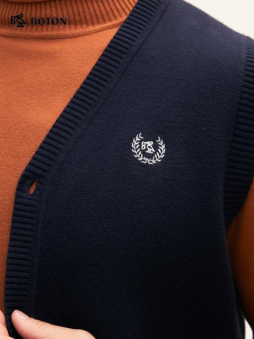 波顿男士 春秋毛衣马甲 V 领开衫 合身百搭休闲款MU750324 商品图3