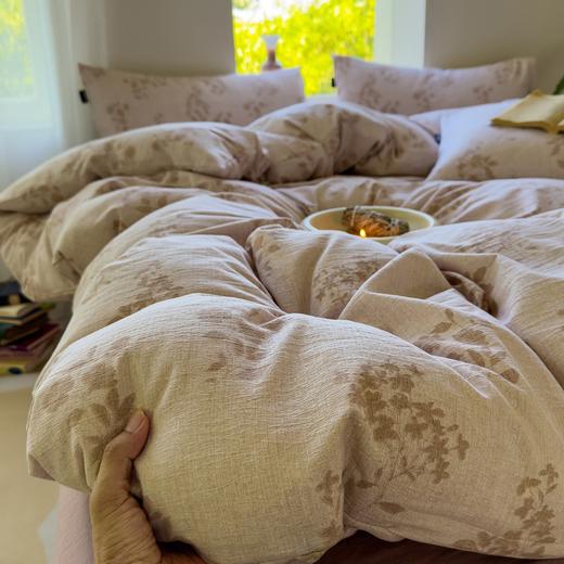 【YW】无忧购【甄选】复古风亚麻皱皱纱四件套提花床单被套（截单后3-5天发货) 商品图8