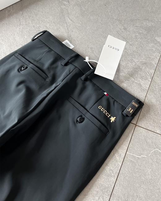 D092641小蜜蜂西装裤净版黑裤男士休闲厚款牛奶丝西裤 商品图14