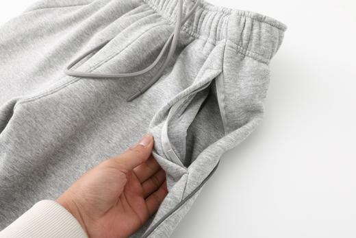 D092609公鸭系列字母Logo印花松紧腰直筒合身针织运动裤 商品图11