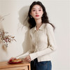 经典百搭基础款翻领长袖毛衣女设计感不规则软糯上衣V3642530 商品缩略图6