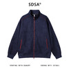 WT230SDSA男士秋冬新款痞帅男装美式绒面撞色拉条立领拉链卫衣百搭时尚 商品缩略图1