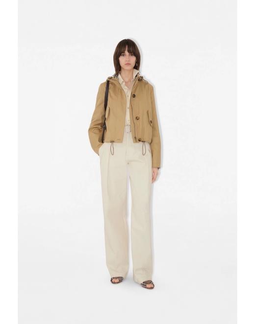 Bur*同款 25ss嘎巴甸短款连帽风衣外套 商品图0