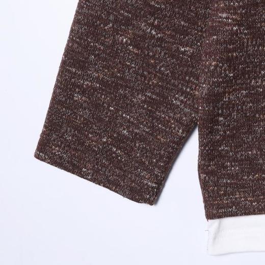 31050SDSA男士秋冬新款痞帅男装潮牌撞色假两件针织衫重磅百搭复古毛衣 商品图4