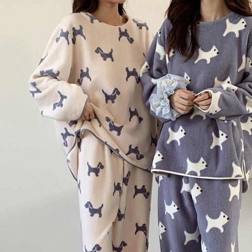 秋冬新款【云朵绒软绵绵睡衣】家居服套装 可外穿加绒加厚两件套  商品图2