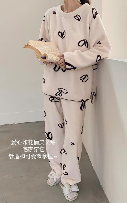 秋冬新款【云朵绒软绵绵睡衣】家居服套装 可外穿加绒加厚两件套  商品图14