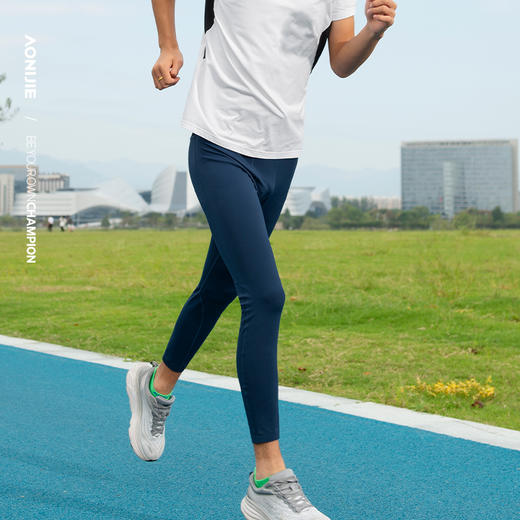 奥尼捷紧身裤男士运动跑步健身训练压缩长裤高弹篮球训练打底裤男 商品图4