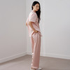 重磅真丝睡衣女100%桑蚕丝短袖长裤丝绸睡衣宽松家居服套装金三塔（限价款）  YSFFB407 商品缩略图3