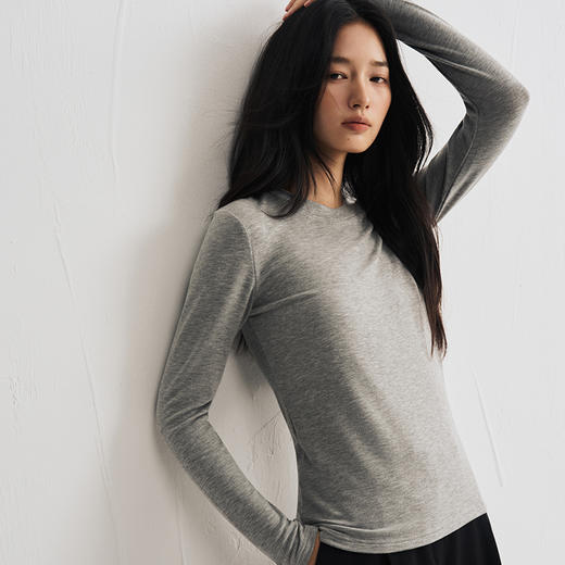 5-7天内发出 「软糯亲肤自然丝滑」莱赛尔天丝+羊毛 kemu打底衫轻绒衣 圆领/中领/高领 商品图1