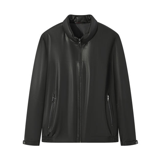 【高端系列/轻薄山羊皮/85鹅绒】柒牌立领商务厚款防风真皮皮衣男129J70630 商品图4