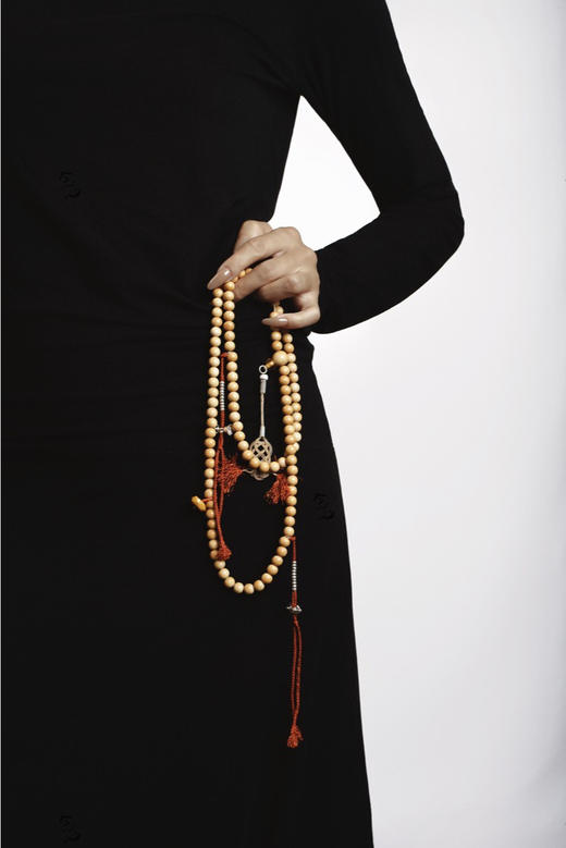 六道木蜜蜡编绳念珠 商品图0