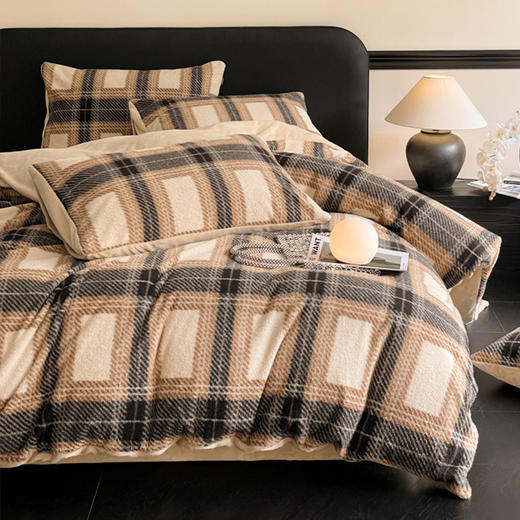 【仿羊绒牛奶绒四件套】仿羊绒牛奶绒床上四件套加厚加绒床品保暖毛绒床品 商品图5