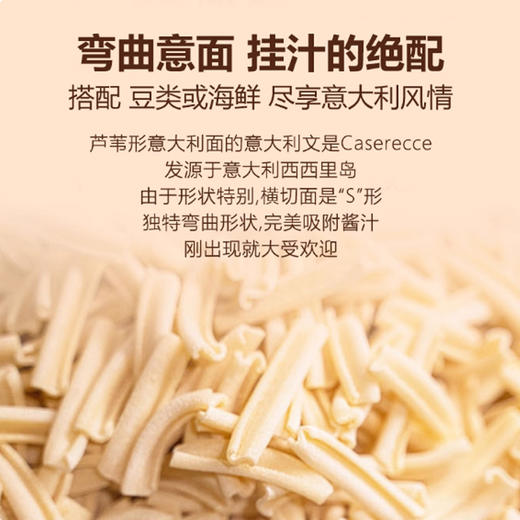 维拉芦苇形意大利面500g意大利进口 芦苇面意面意粉 商品图1