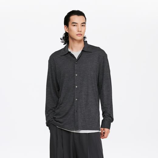 oneup垂感羊毛宽松衬衫（男女同款） 商品图1