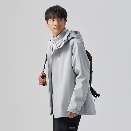 探拓户外服三合一秋冬季男加绒加厚保暖可拆卸防水防风登山服外套 商品图6