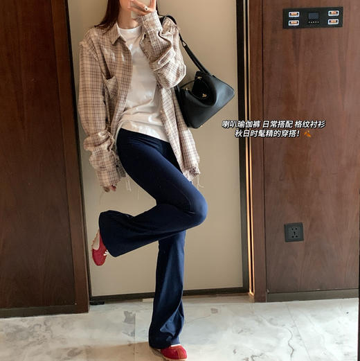 性价比款lu* Groove Nulu女士高腰喇叭瑜伽裤091308 商品图3