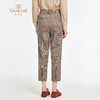 乔万尼2025新品英伦风复古格纹锥形长裤ED3F255 商品缩略图4