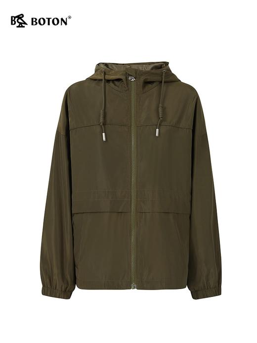 【抗静电防泼水】波顿女士春秋常规款风衣松弛随性宽松连帽款LJ909323 商品图4