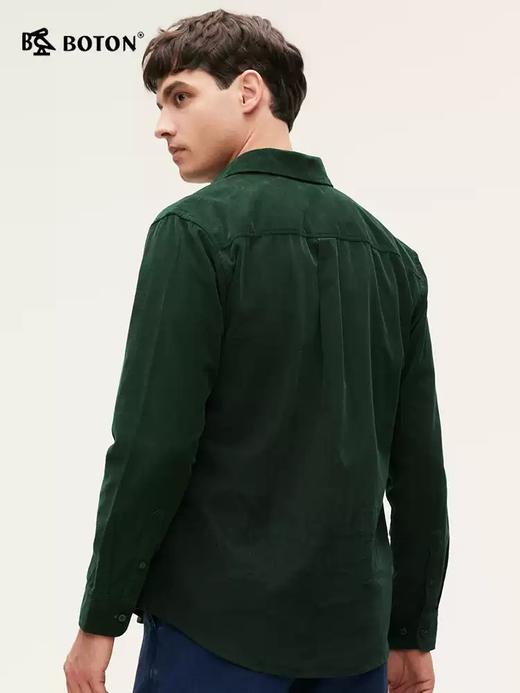 波顿男士秋季 衬衫 灯芯绒英伦风 柔适合身休闲长袖款MS072324 商品图3