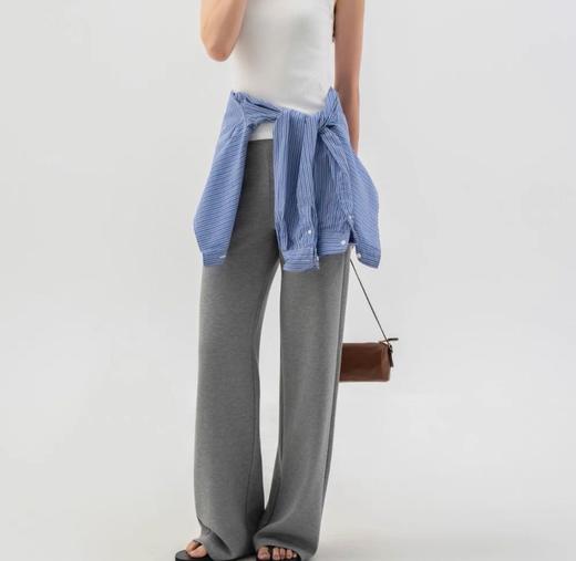 老米优品🎈 3-5天发！巨显瘦~~《裸感空气层超模高弹直筒裤》高腰直筒，塑性显高！！抽绳设计，裸感无压痕，加高腰线护腰收腹~ 商品图0