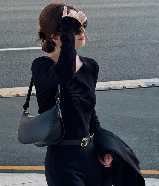 小禾荔枝纹牛皮单肩斜挎包092601 商品图12