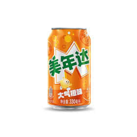 美年达橙味汽水 330ml*1听/6听