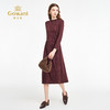 乔万尼2025秋新品美学设计复古小立领A型收腰连衣裙ED3E296 商品缩略图3