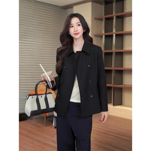 COCO ZONE 刘一一迪家女士2025秋装新款绵羊毛混纺随性风高端外套CD2A1535 商品图0