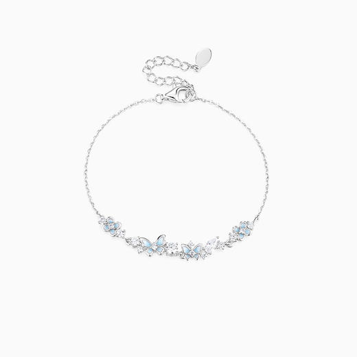 卡蒂罗KADER 星夜花园夜光手链  蝶恋花发光梦幻蝶光拼接链 新奇特灵蝶配饰好运 925银 手链 女款 银色蓝色 商品图3