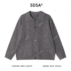 2151SDSA男士秋冬新款痞帅男装韩版格子纽扣翻领针织衫百搭时尚毛衣