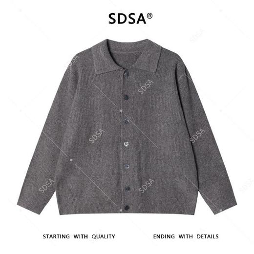 2151SDSA男士秋冬新款痞帅男装韩版格子纽扣翻领针织衫百搭时尚毛衣 商品图0