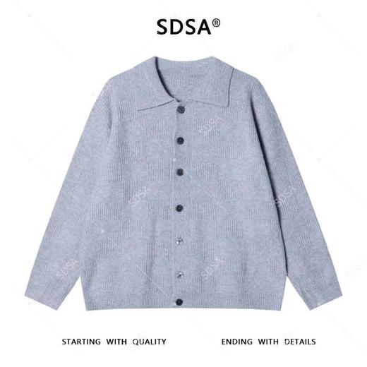 2151SDSA男士秋冬新款痞帅男装韩版格子纽扣翻领针织衫百搭时尚毛衣 商品图1