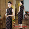 GX港风文艺格子长款无袖旗袍2025初秋新款复古国风年轻款新中式旗袍 商品缩略图1